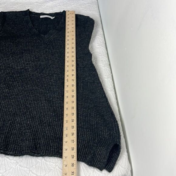 Stitches and Stripes Evereve Womens Sz L Black Sloane Destructed Tunic Sweater - Picture 13 of 13